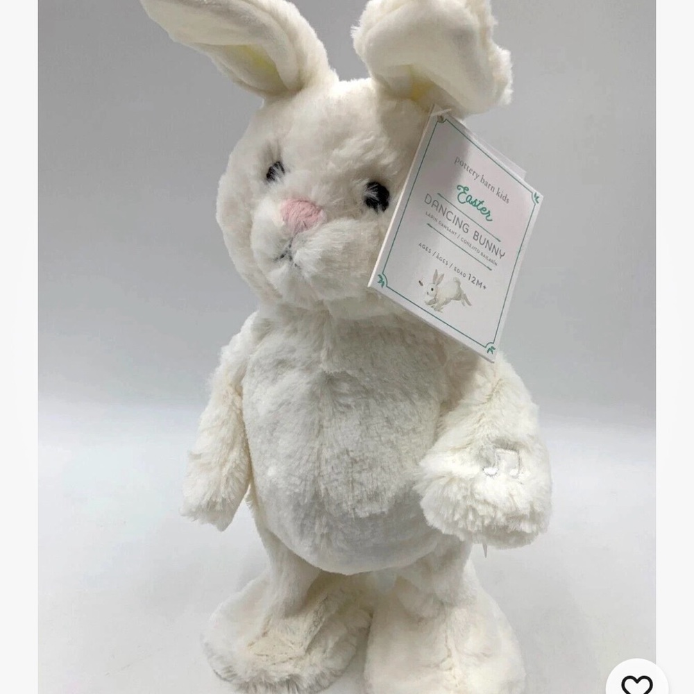 Pottery Barn Kids White Dancing Bunny Plush